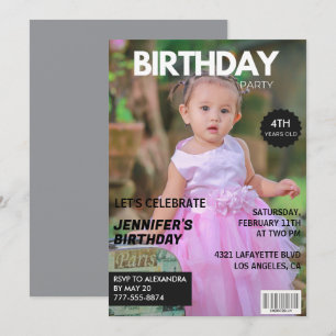 Einladungen zum 4. Geburtstag für sie Zeitschrifte