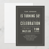 Einladungen zum 50. Geburtstag (Vorne/Hinten)