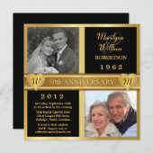 Einladungen zum 50. Geburtstag der Hochzeit zum Fo (Vorne/Hinten)