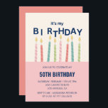 Einladungen zum 50. Geburtstag Funny Birthday Cand<br><div class="desc">Einladungen zum 50. Geburtstag Funny Birthday Candle</div>