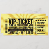 Einladungen zum 50. Geburtstag (“VIP”) (Vorne/Hinten)