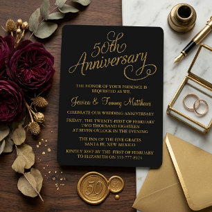 Einladungen zum 50. goldenen Hochzeitstag