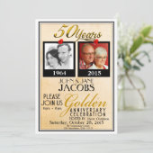 Einladungen zum 50. Hochzeitstag (Stehend Vorderseite)