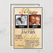 Einladungen zum 50. Hochzeitstag (Vorne/Hinten)