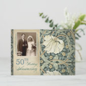 Einladungen zum 50. Hochzeitstag Foto (Stehend Vorderseite)