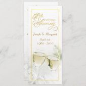 Einladungen zum 50. Hochzeitstag - große Einladung (Vorne/Hinten)