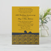 Einladungen zum 50-jährigen Black and Gold (Stehend Vorderseite)