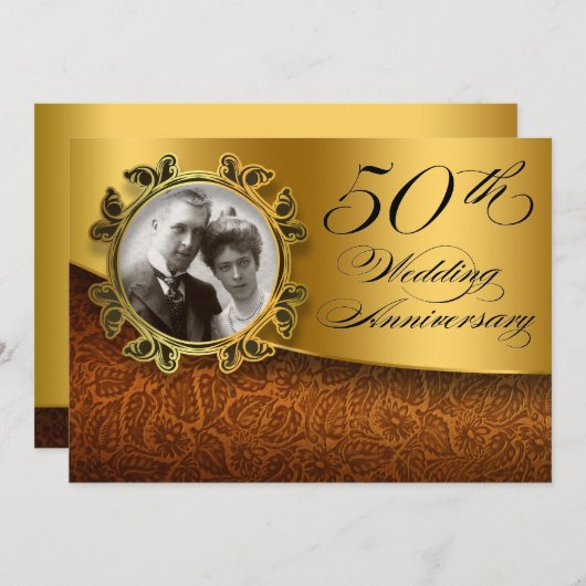 Einladungen zum 50-jährigen Foto (Vorne/Hinten)