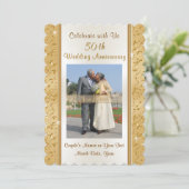 Einladungen zum 50-jährigen Jubiläum für Gold und (Stehend Vorderseite)