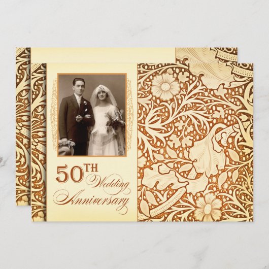 Einladungen zum 50. Jubiläum mit Foto (Vorne/Hinten)