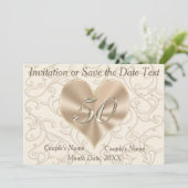 Einladungen zum 50. Jubiläum, Vorlagen für 5 Textf (Stehend Vorderseite)