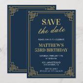 Einladungen zum 53. Geburtstag Männer Save the Dat (Vorne/Hinten)
