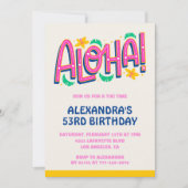 Einladungen zum 53. Geburtstag Tropical Aloha Hawa (Vorderseite)