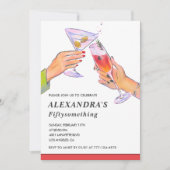 Einladungen zum 55. Geburtstag Cocktail Fun Party (Vorderseite)