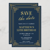 Einladungen zum 55. Geburtstag Männer Save the Dat (Vorne/Hinten)