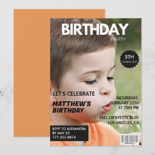 Einladungen zum 5. Geburtstag für ihn Magazine Cov