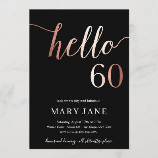 Einladungen zum 60. Geburtstag, 60. Geburtstag