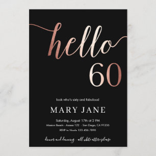 Einladungen zum 60. Geburtstag, sechzigster Geburt