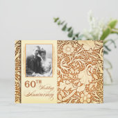 Einladungen zum 60. Hochzeitstag Foto (Stehend Vorderseite)