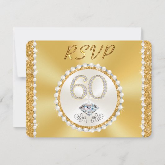 Einladungen zum 60. Jubiläum, UAWG mit Menü oder (Vorderseite)