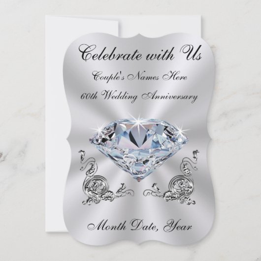 Einladungen zum 60. Jubiläum, Vorlage oder gedruck (Vorderseite)