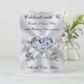 Einladungen zum 60. Jubiläum, Vorlage oder gedruck (Stehend Vorderseite)