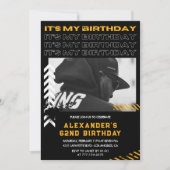 Einladungen zum 62. Geburtstag Männer Foto Spray F (Vorderseite)