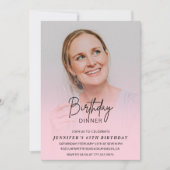 Einladungen zum 65. Geburtstag Geburtstag Abendess (Vorderseite)