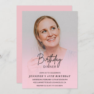 Einladungen zum 65. Geburtstag Geburtstag Abendess