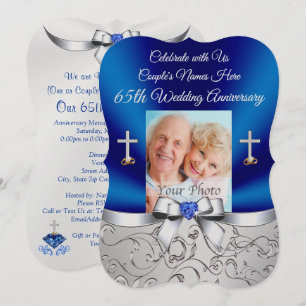 Einladungen zum 65. Hochzeitstag von Christen