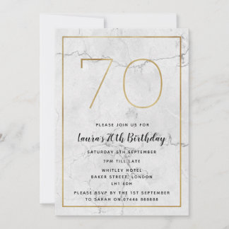 Einladungen zum 70. Geburtstag von White & Gold Ma