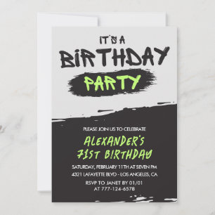 Einladungen zum 71. Geburtstag für Männer Graffiti