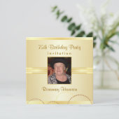 Einladungen zum 75. Geburtstag - Foto fakultativ (Stehend Vorderseite)