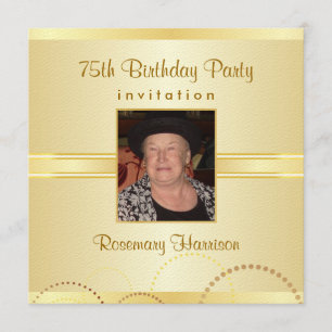 Einladungen zum 75. Geburtstag - Foto fakultativ