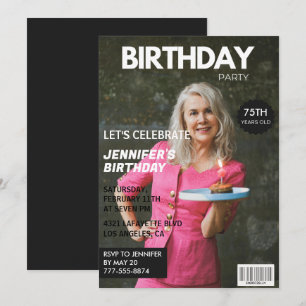 Einladungen zum 75. Geburtstag für sie Zeitschrift