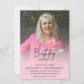 Einladungen zum 75. Geburtstag Geburtstag Abendess (Vorderseite)