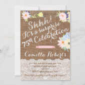 Einladungen zum 75. Geburtstag, Überraschung Party (Vorderseite)