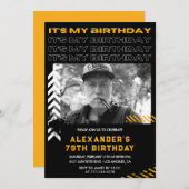 Einladungen zum 79. Geburtstag Männer Foto Spray A (Vorne/Hinten)