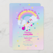 Einladungen zum 7. Geburtstag (Vorne/Hinten)