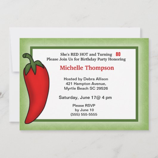 Einladungen zum 80. Geburtstag (Vorderseite)