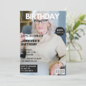 Einladungen zum 80. Geburtstag für ihre Zeitschrif (Stehend Vorderseite)