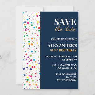 Einladungen zum 81. Geburtstag Save the Date Confe