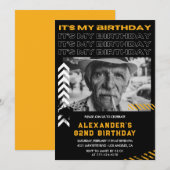 Einladungen zum 82. Geburtstag Männer Foto Spray F (Vorne/Hinten)