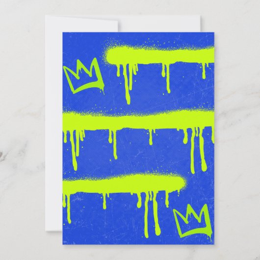 Einladungen zum 82. Geburtstag Männer Graffiti (Rückseite)