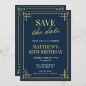 Einladungen zum 85. Geburtstag Männer Save the Dat (Vorne/Hinten)