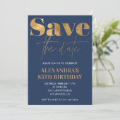 Einladungen zum 85. Geburtstag Save the Date Gold (Stehend Vorderseite)