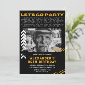 Einladungen zum 90. Geburtstag Männer Foto Spray A (Stehend Vorderseite)