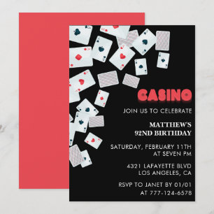 Einladungen zum 92. Geburtstag Männer Poker Casino