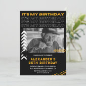 Einladungen zum 95. Geburtstag Männer Foto Spray A (Stehend Vorderseite)