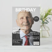 Einladungen zum 95. Geburtstag Männer Him Magazine (Stehend Vorderseite)